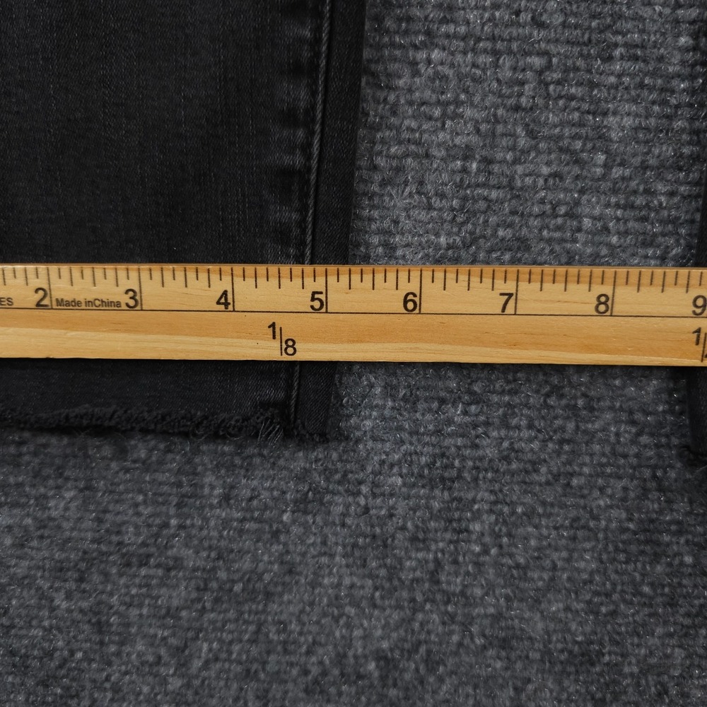 Ann Taylor Jeans Womens 4 Black The Skinny Crop Stretch Denim Raw Hem Casual - Picture 8 of 12